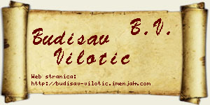 Budisav Vilotić vizit kartica
